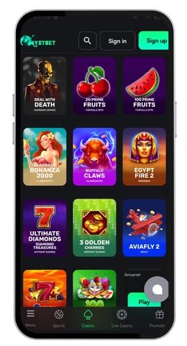 MystBet casino sign in